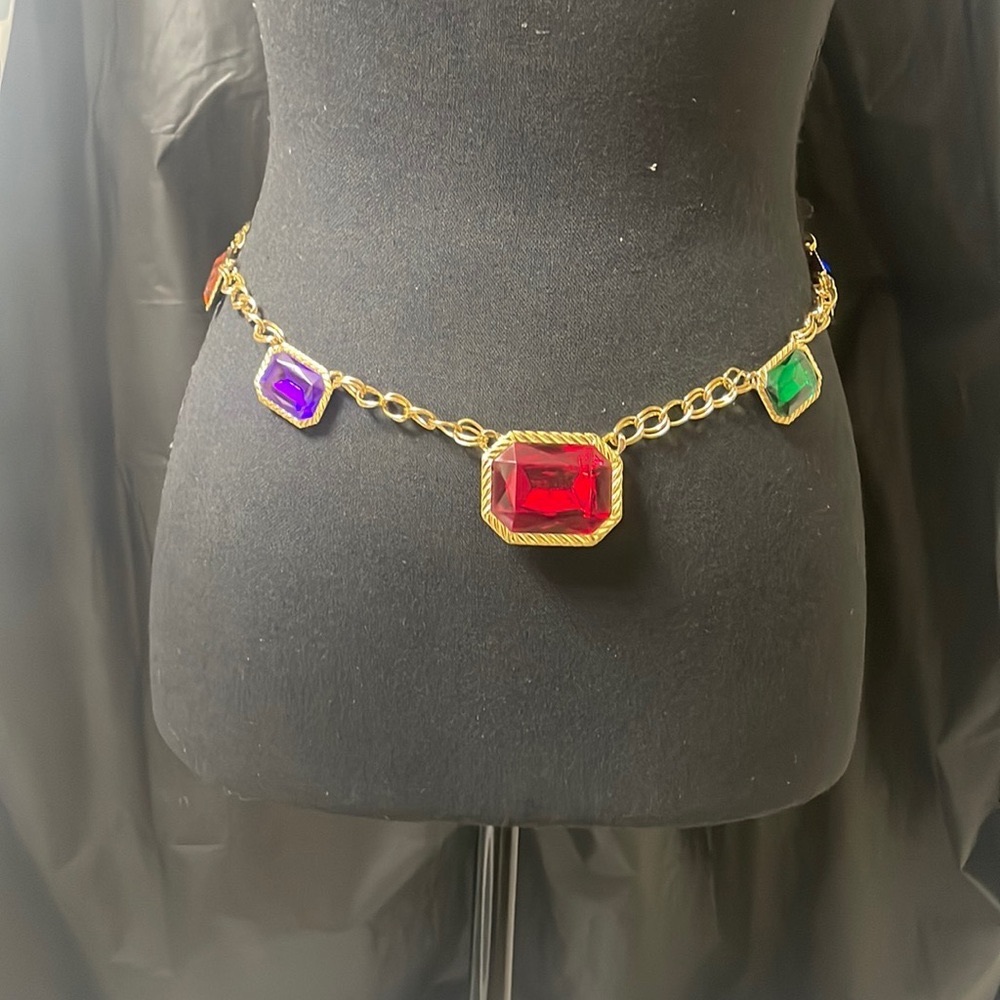 Vintage jewel chain belt